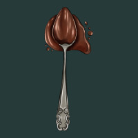 Spoon With Chocolate Premium Sweatshirt | Teevron