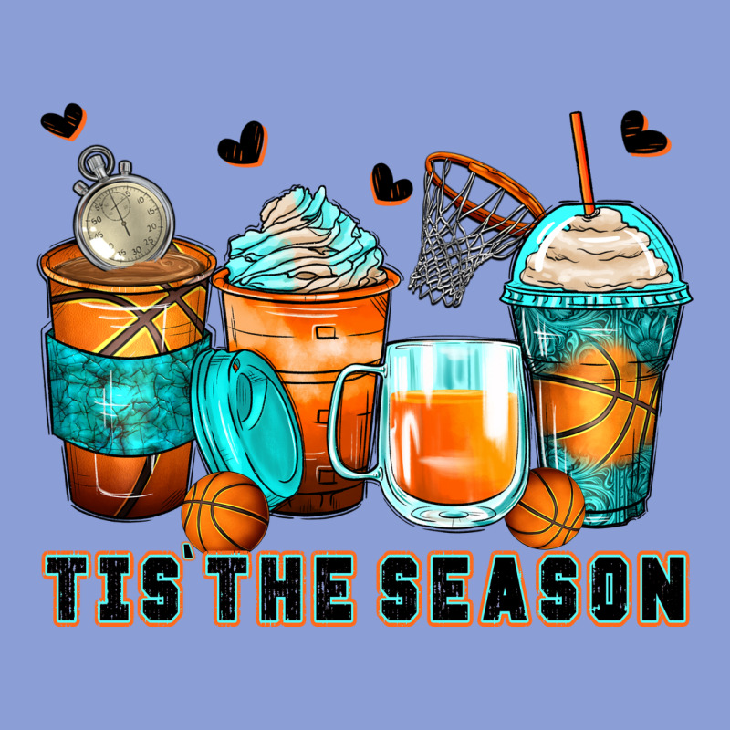 Tis' The Season Basketball Coffee Cups Long Sleeve Tee by Zillion Design Studio | Teevron