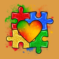 Autism Puzzle Pieces Heart Urban Heavy Tee | Teevron
