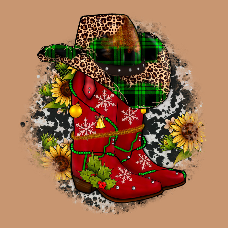 Christmas Cowboy Boots Heavyweight Hoodie by JahusDesignShop | Teevron