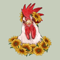 Rooster Head With Sunflowers Classic Tee | Teevron