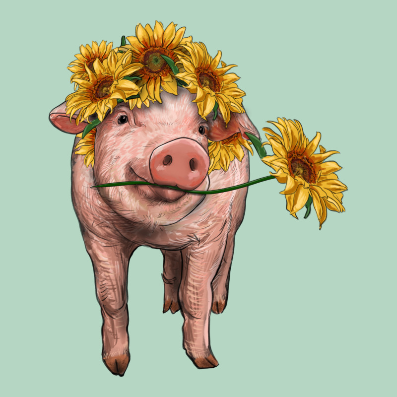 Pig With Sunflowers Classic Tee by RanaPortraitStore | Teevron