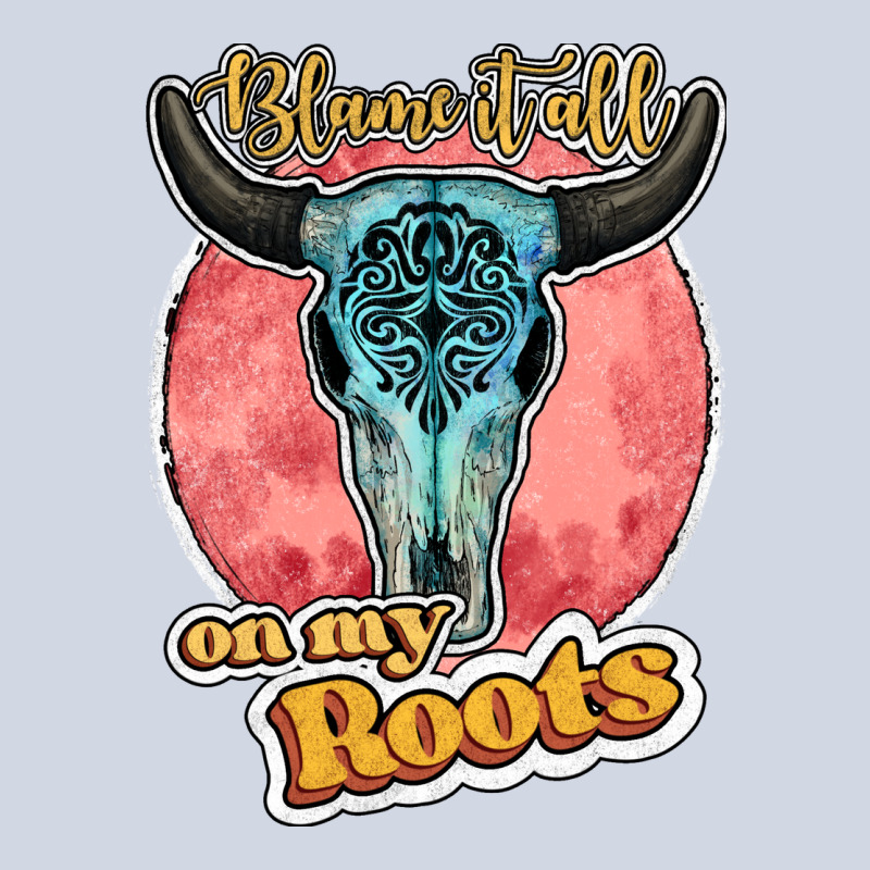 Blame It All On My Roots Bull Skull Black Premium Sweatshirt by JahusDesignShop | Teevron