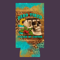 Dead Tired Fueled By Coffee 12 Oz Can Cooler  (slim) Heavyweight Hoodie | Teevron
