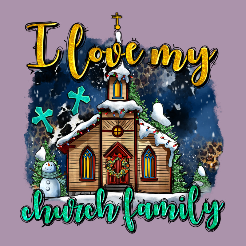 Christmas Church And Snow   ı Love My Church Family Heavyweight Hoodie by AdoDesignShop | Teevron
