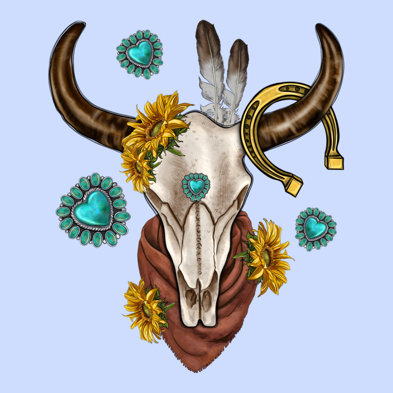 Western Cow Skull Urban Heavy Tee by texasbilliewilder | Teevron