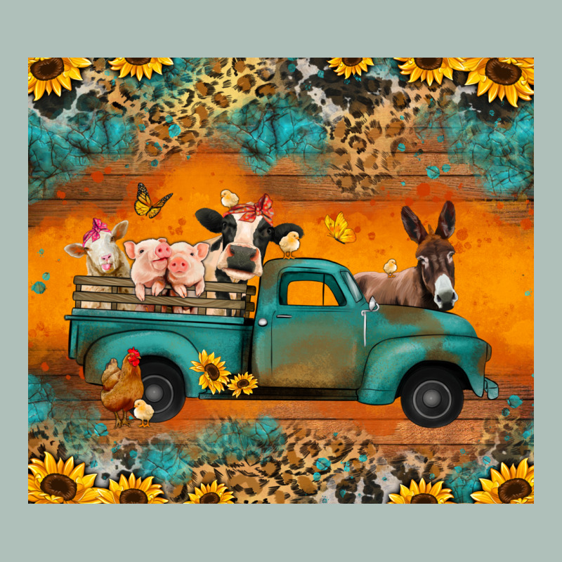 Farm Animals Truck Heavyweight Hoodie by Jasminsmagicworld | Teevron