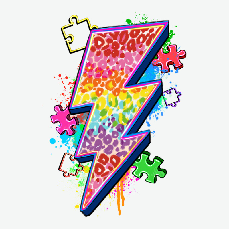 Lightning Bolt Autism Urban Heavy Tee by Zillion Design Studio | Teevron
