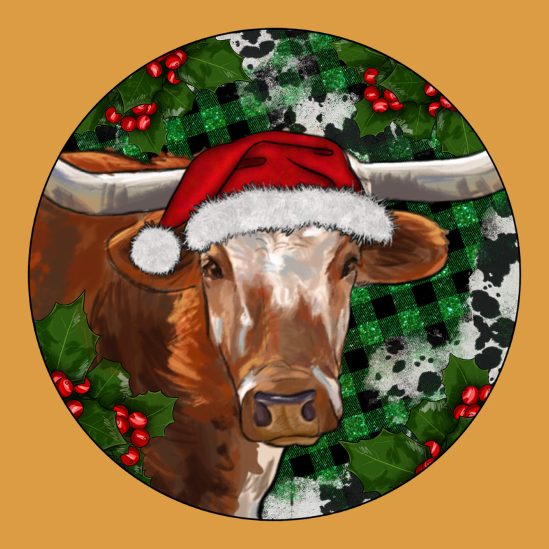 Longhorn Cow Christmas Urban Heavy Tee by RanaPortraitStore | Teevron