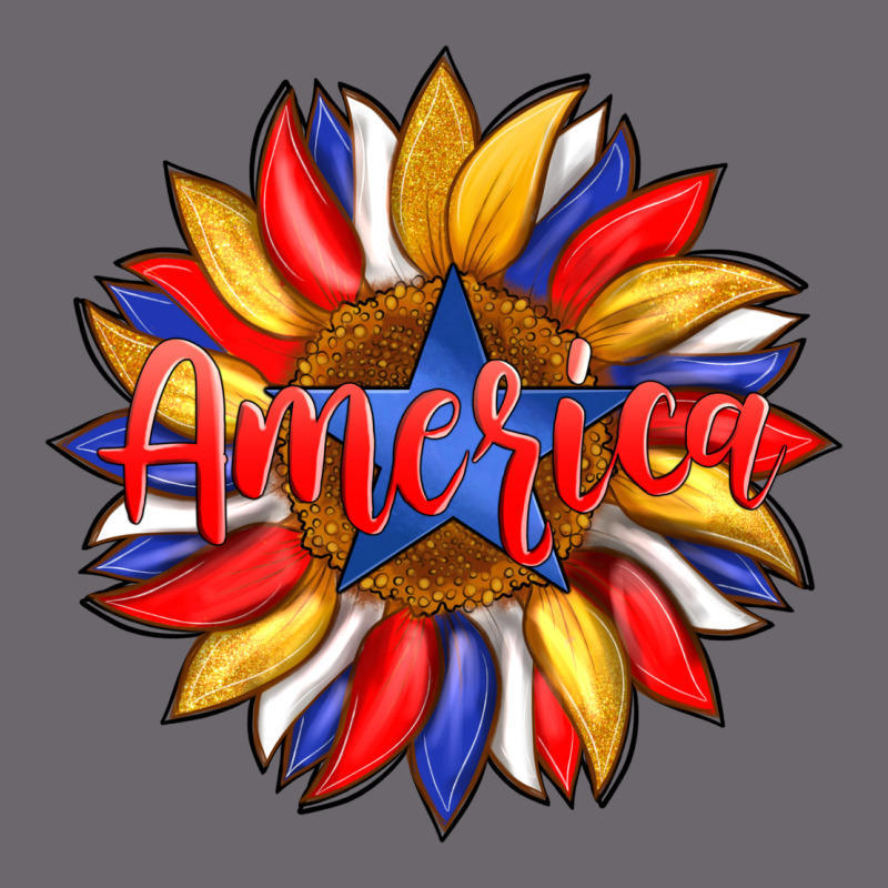 America With American Flag Colors And Sunflower With Star Premium Sweatshirt by Artiststas | Teevron