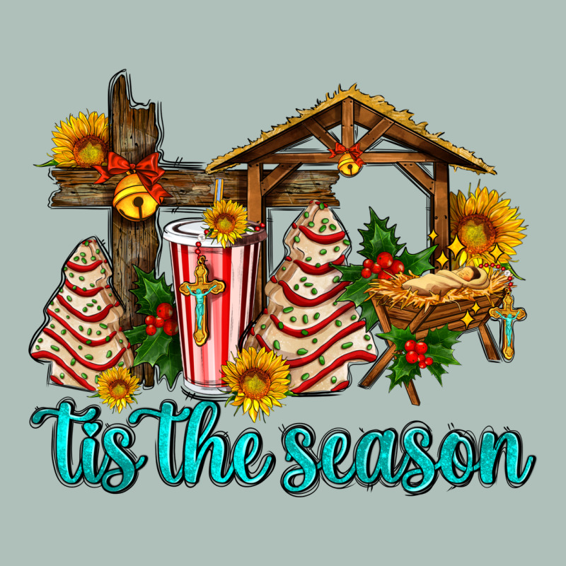 Tis The Seasin With Christmas Cake Abd Jesus Heavyweight Hoodie by AdoDesignShop | Teevron