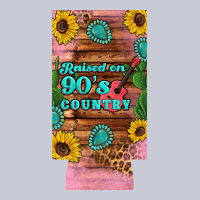 Raised 90's Country Guitar Cactus Sunflower's 12 Oz Can Cooler  (slim) Heavyweight Hoodie | Teevron