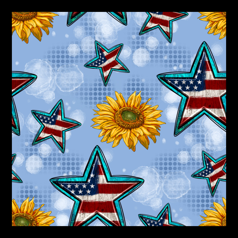 Patriotic Stars And Sunflower Premium Sweatshirt by BundleAndBundleShop | Teevron