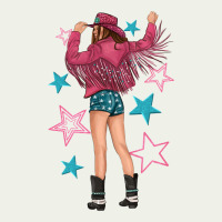 Western Pink With Stars And Cowgirl Urban Heavy Tee | Teevron