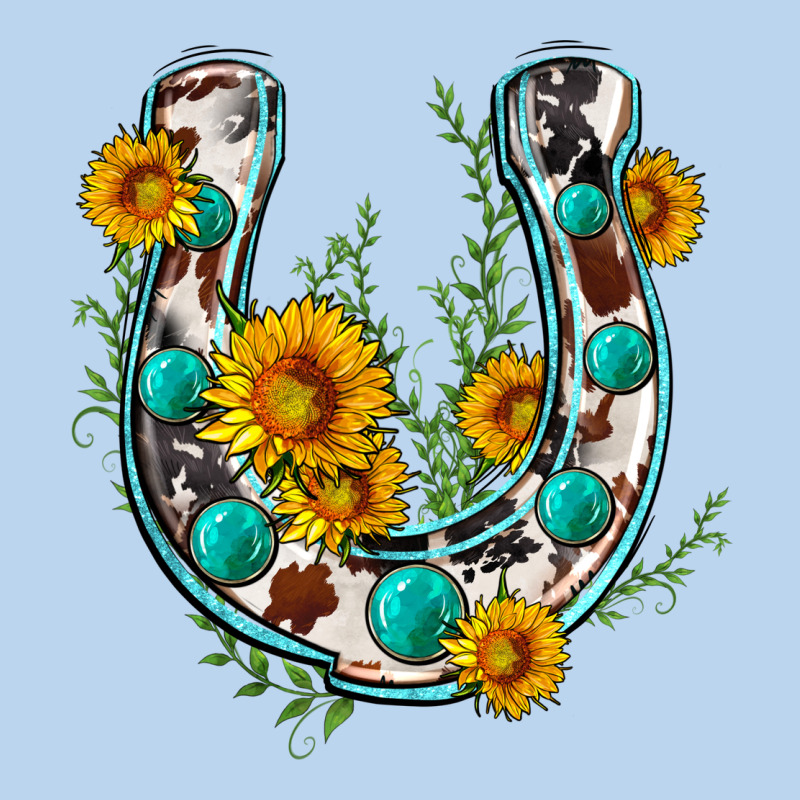 Cowhide Sunflower Horseshoe Classic Tee by Zillion Design Studio | Teevron