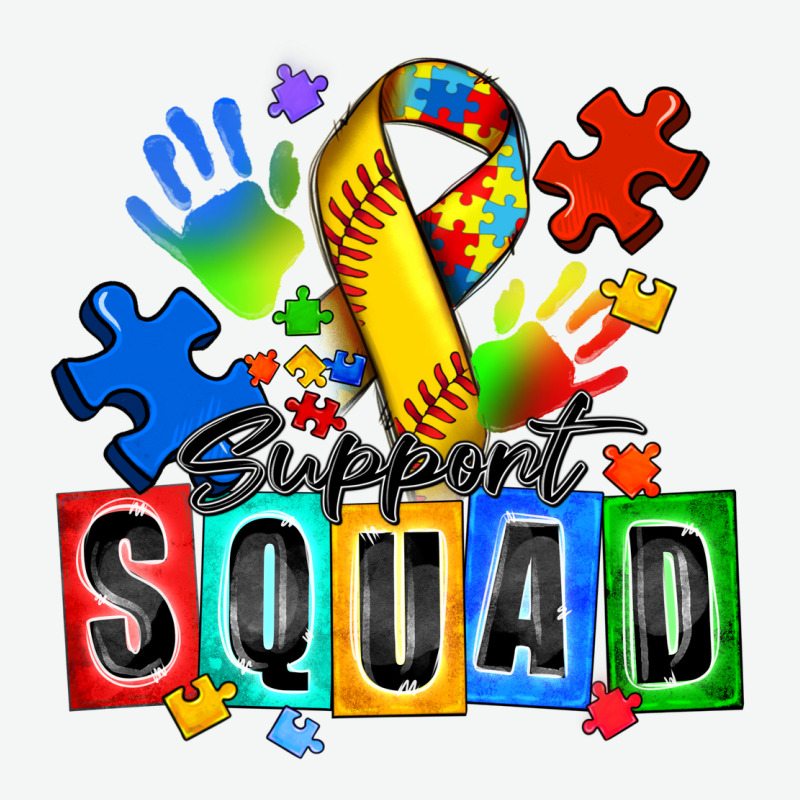 Softball Support Squad Autism Urban Heavy Tee by Zillion Design Studio | Teevron