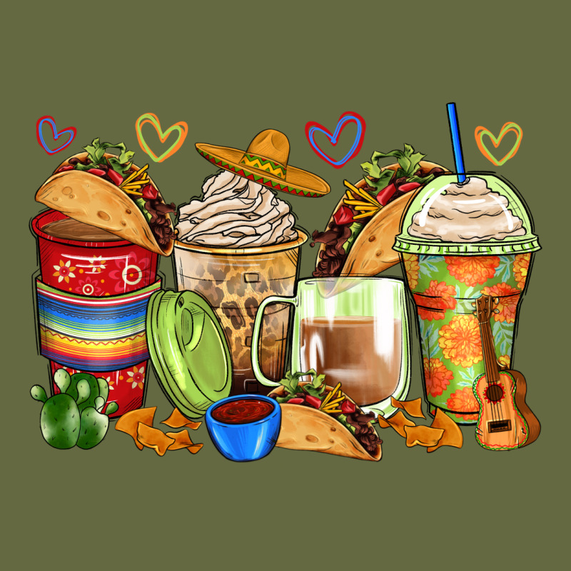 Tacos Coffee Cups Long Sleeve Tee by Zillion Design Studio | Teevron
