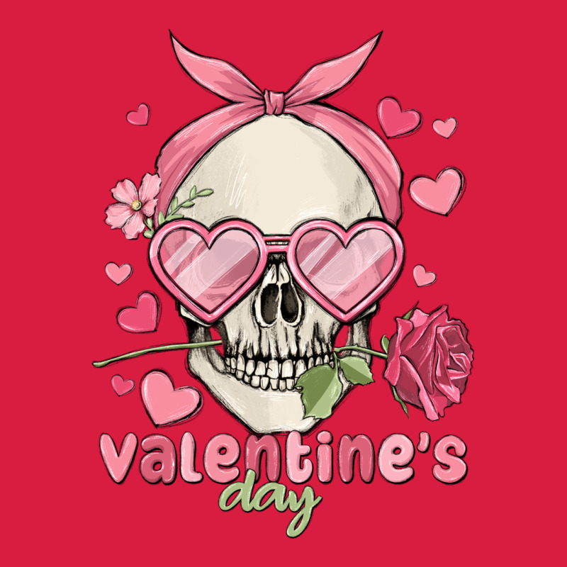 Valentine's Day Skull Premium Hoodie by MaliasSmallBusiness | Teevron