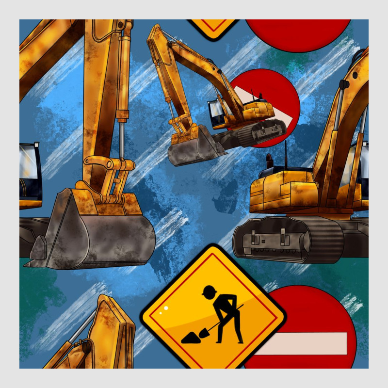 Excavator Seamless Pattern Premium Sweatshirt by BundleAndBundleShop | Teevron