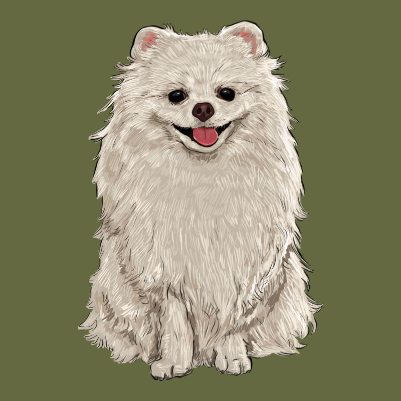 White Pomeranian Long Sleeve Tee by RanaPortraitStore | Teevron
