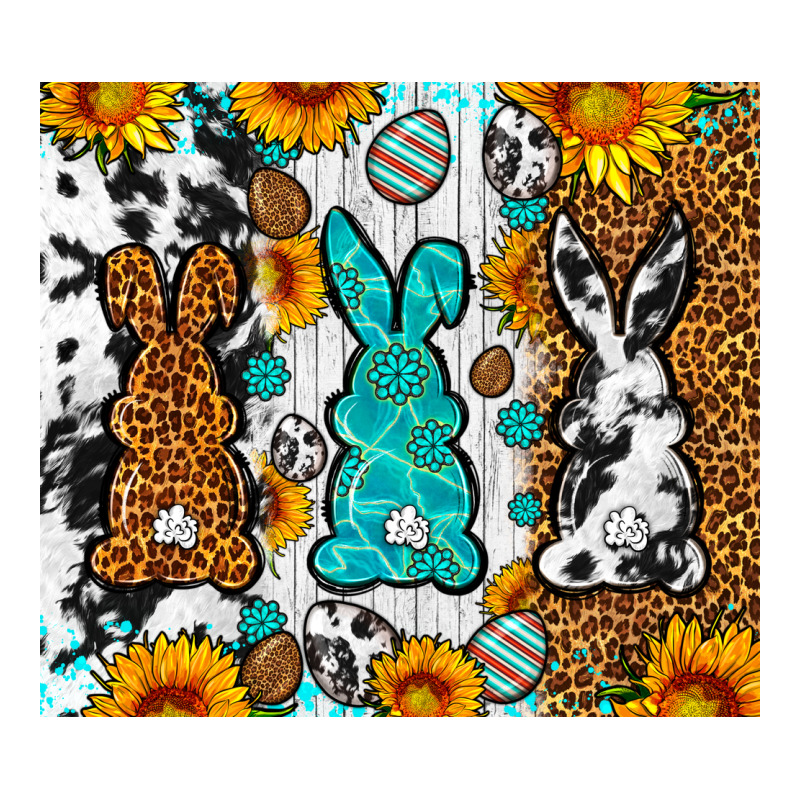 Easter Bunnies Leopard Cowhide Tumbler Easter Day Zipper Hoodie by Neo Western | Teevron