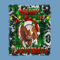 Western Merry Christmas Longhorn Cow Urban Heavy Tee | Teevron