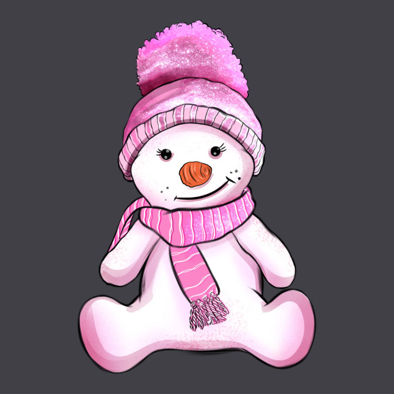 Winter Pink Snowman And Hat Heavyweight Hoodie by AdoDesignShop | Teevron