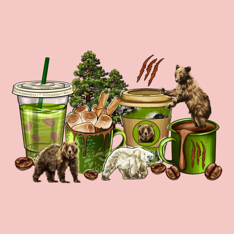 Bear Coffee Cups Urban Heavy Tee by texasbilliewilder | Teevron