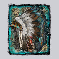 Indian Feather Headdress With Leopard Background Classic Tee | Teevron