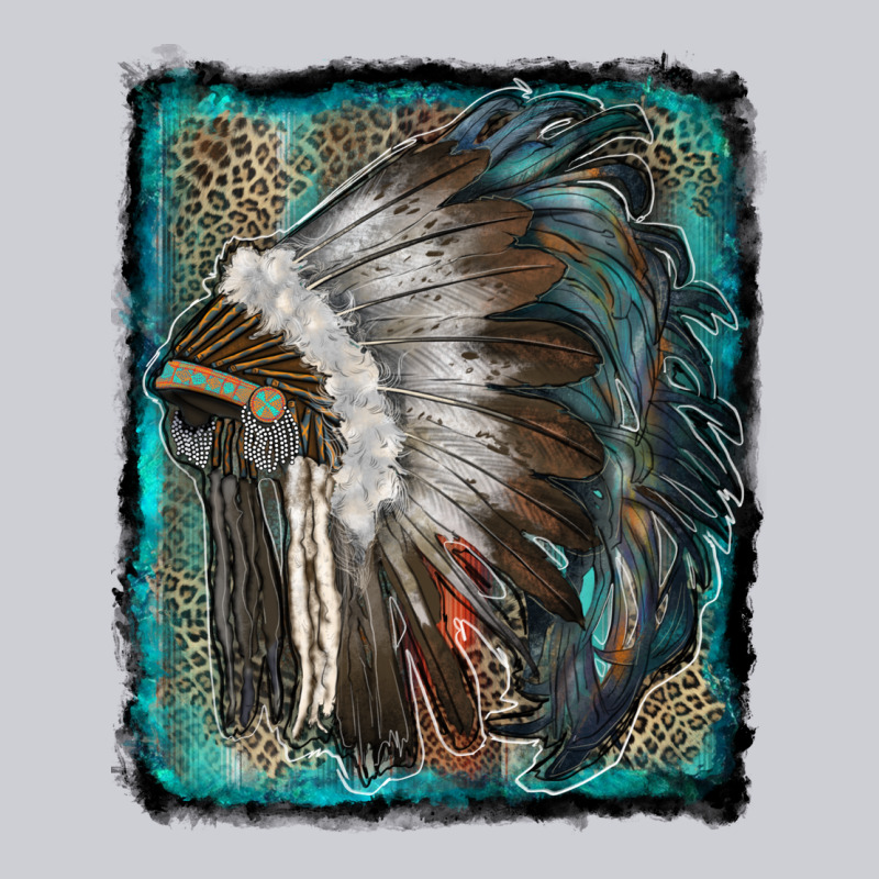 Indian Feather Headdress With Leopard Background Classic Tee by RanaPortraitStore | Teevron