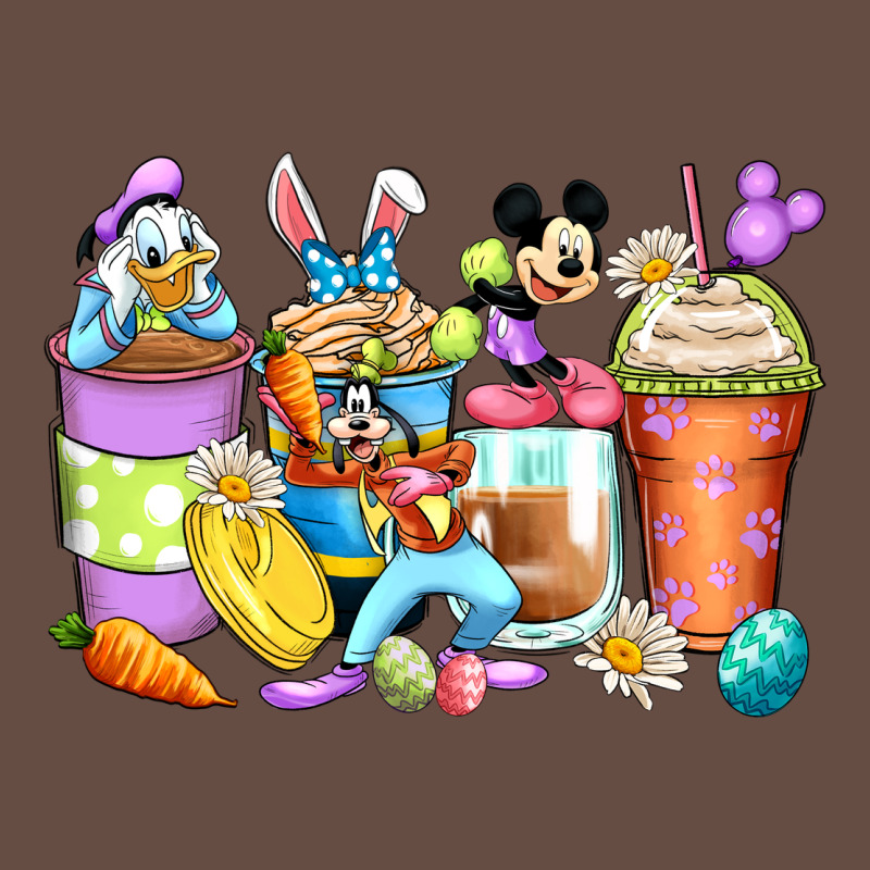 Easter Cartoon Characters Coffee Cups Long Sleeve Tee by Zillion Design Studio | Teevron