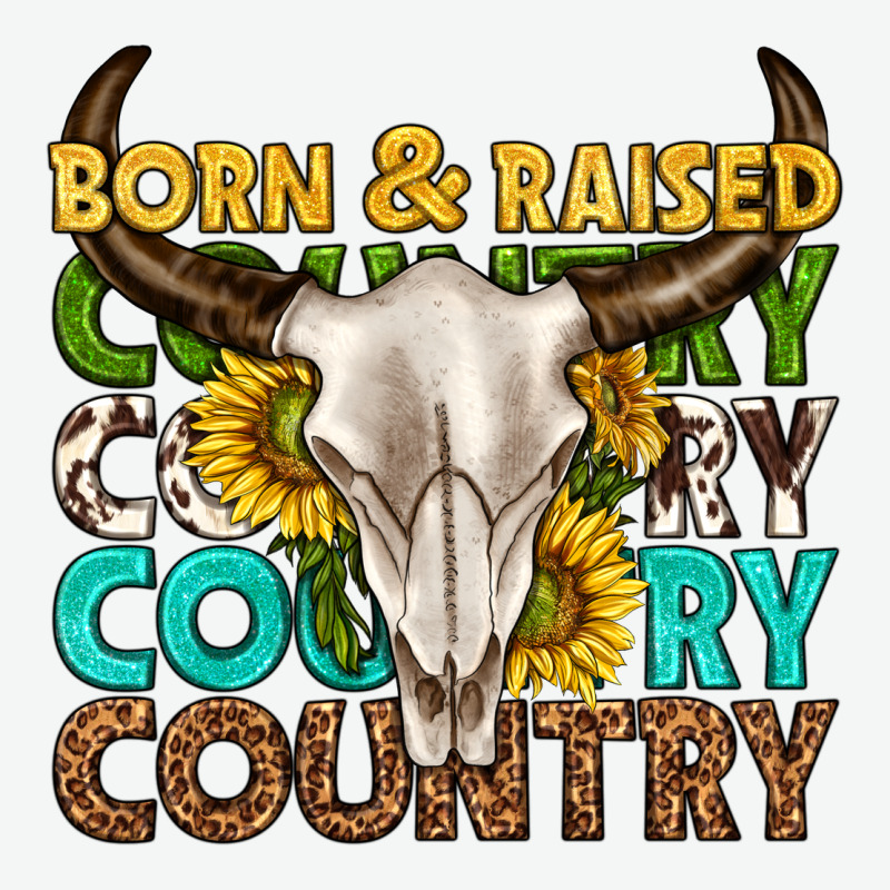 Born And Raised Country Western Urban Heavy Tee by texasbilliewilder | Teevron