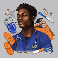 Afro Man Nurse Long Sleeve Tee | Teevron