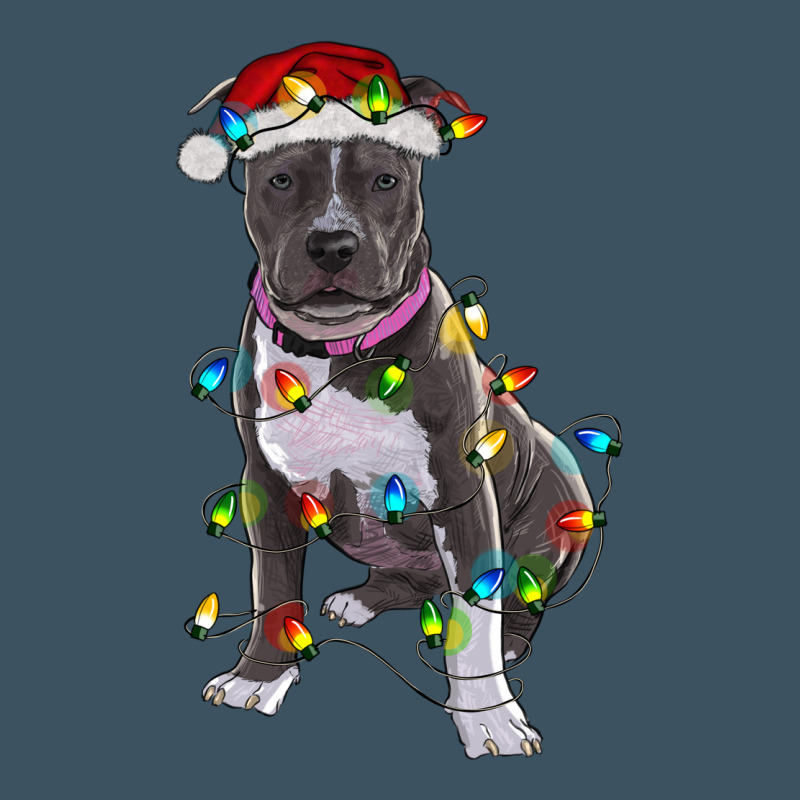 Pitbull With Christmas Lights Urban Heavy Tee by RanaPortraitStore | Teevron