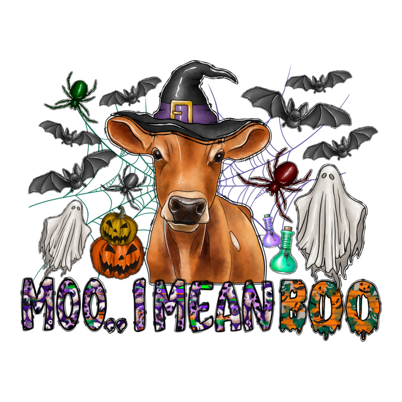 Moo I Mean Boo Zipper Hoodie by CowhideDigitalArt | Teevron