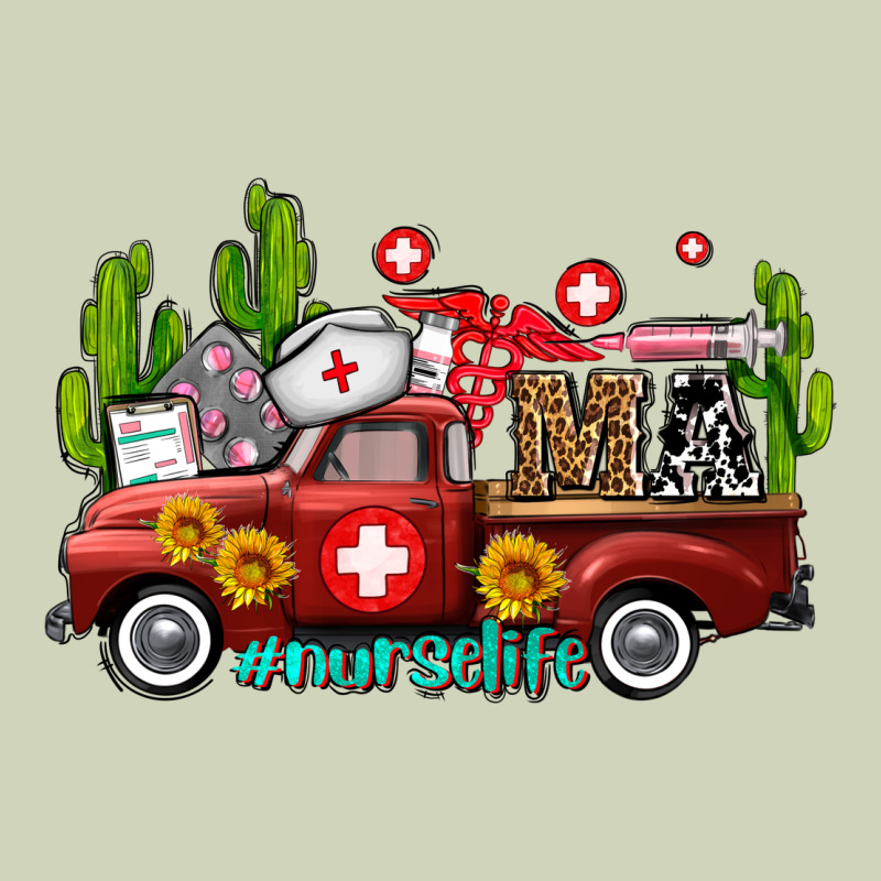 Ma Medical Assistant Nurse Truck With Cactus And Sunflowers Heavyweight Hoodie by AdoDesignShop | Teevron