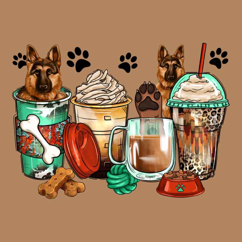 German Shepherds Coffee Cups Long Sleeve Tee by Zillion Design Studio | Teevron