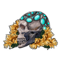 skull with sunflowers | Teevron