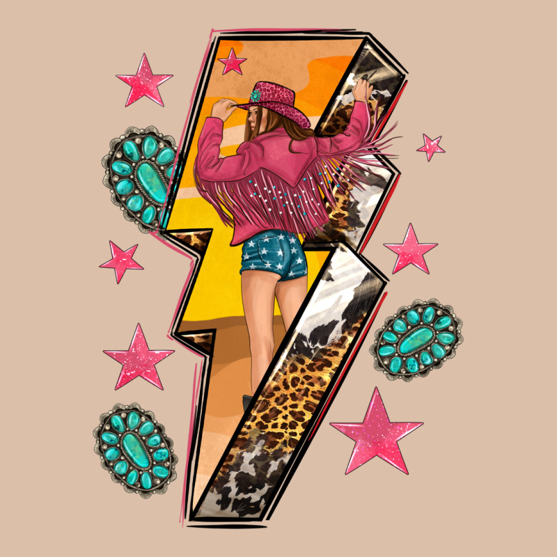 Cowgirl With Lightning Bolt Urban Heavy Tee by texasbilliewilder | Teevron