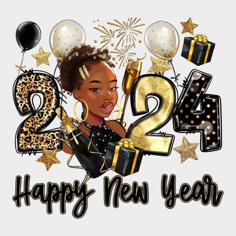 2024 Happy New Year Black Woman Urban Hoodie by MaliasSmallBusiness | Teevron