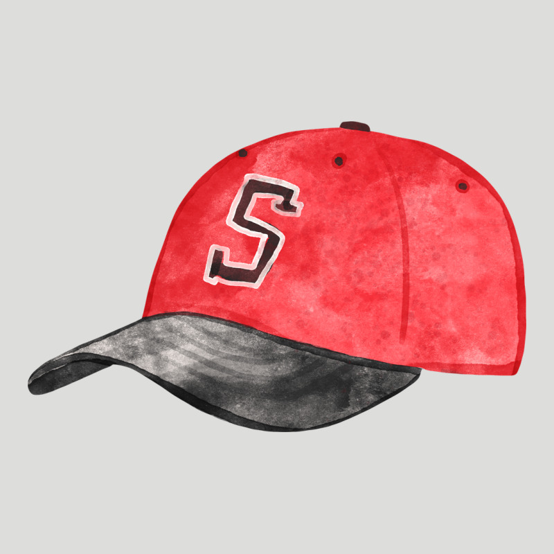 Red Softball Cap Fa Element Zipper Hoodie by FaDigitalArtStudio | Teevron