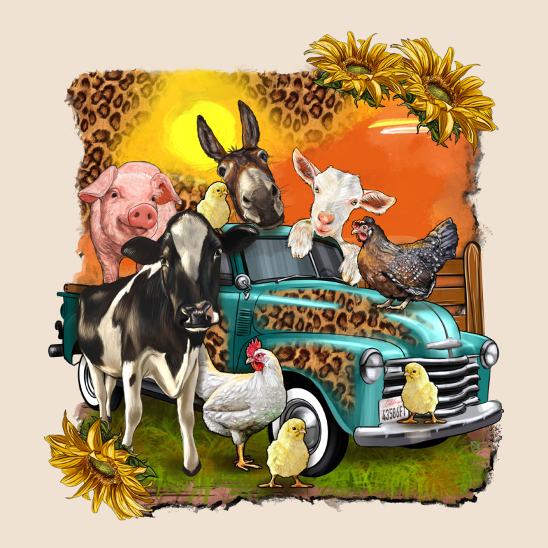 Farm Truck With Farm Animals Urban Heavy Tee by texasbilliewilder | Teevron