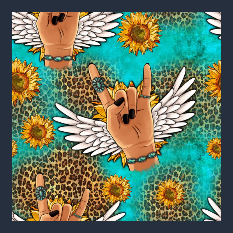 Rock N Roll Hands Seamless Pattern Zipper Hoodie by HRA Design Shop | Teevron