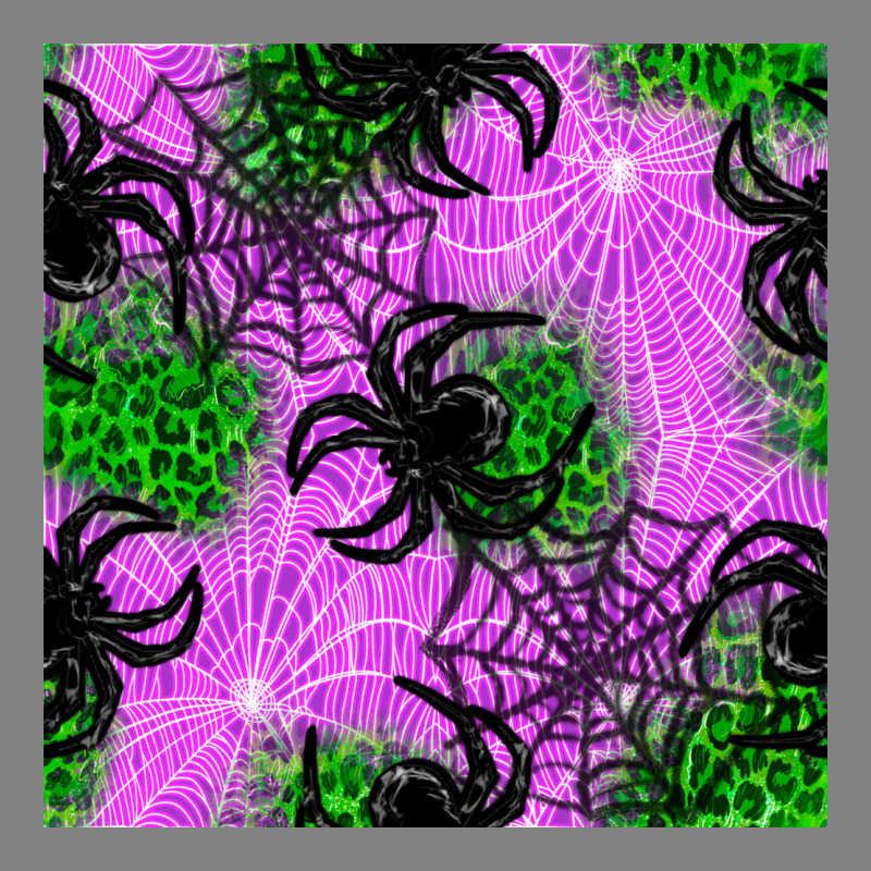 Halloween Spider Green Leopard Seamless Pattern Heavyweight Hoodie by BundleAndBundleShop | Teevron