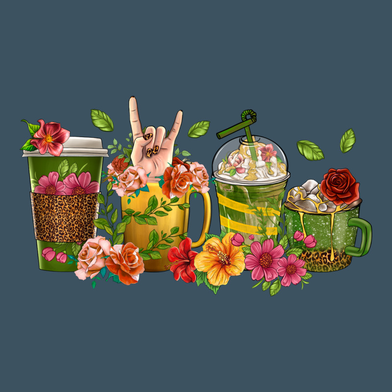 Floral Hustler Coffee Cups Urban Heavy Tee by texasbilliewilder | Teevron