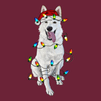 Christmas White Shepherd With Christmas Lights Long Sleeve Tee | Teevron