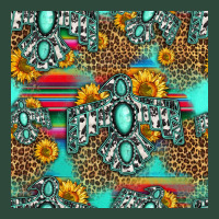 Western Turquoise Thunderbird Seamless Pattern Zipper Hoodie | Teevron