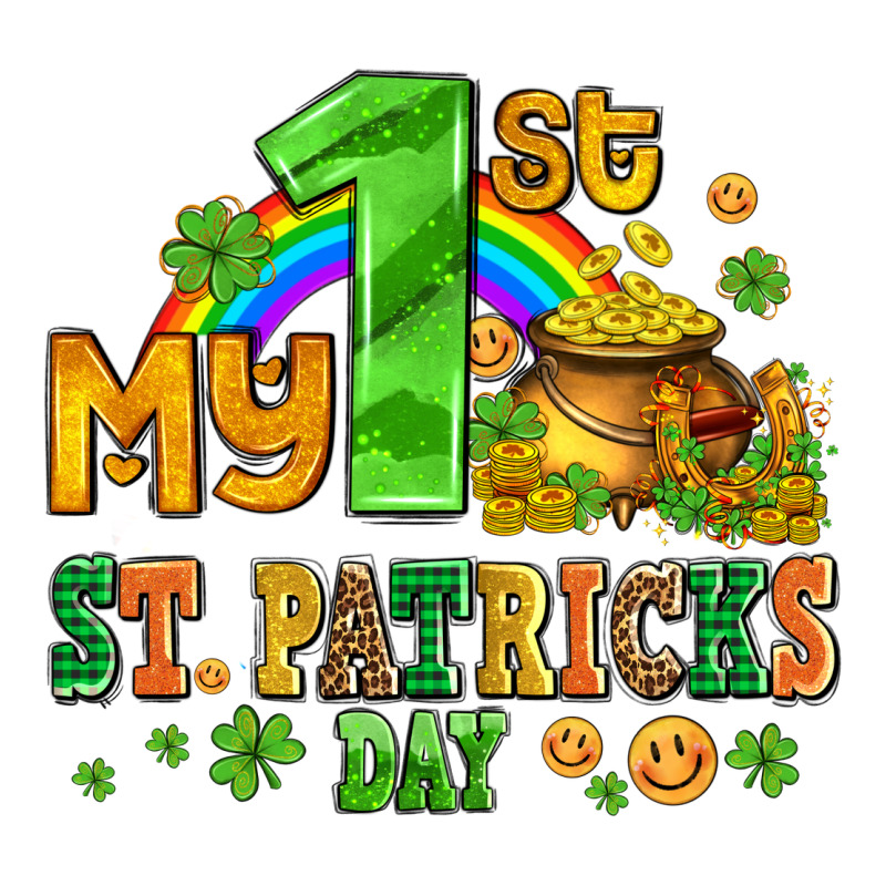 My First St Patricks Day With Coins And Shamrocks Heavyweight Hoodie by AdoDesignShop | Teevron