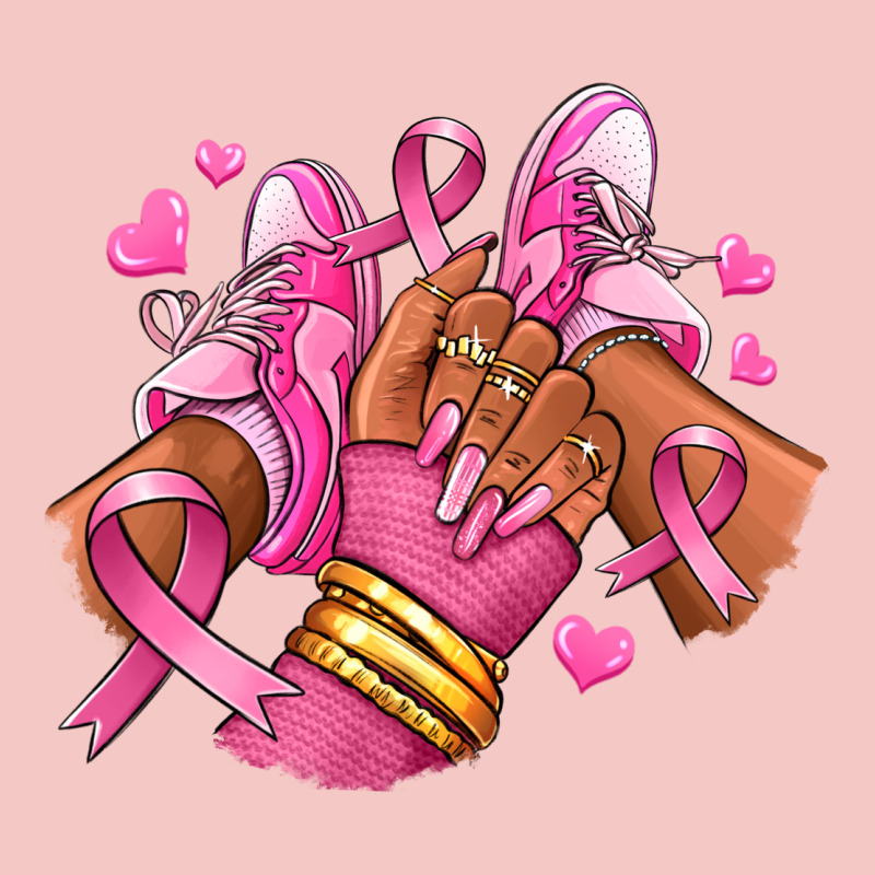 Breast Cancer Afro Girl Sneakers Urban Heavy Tee by RanaPortraitStore | Teevron