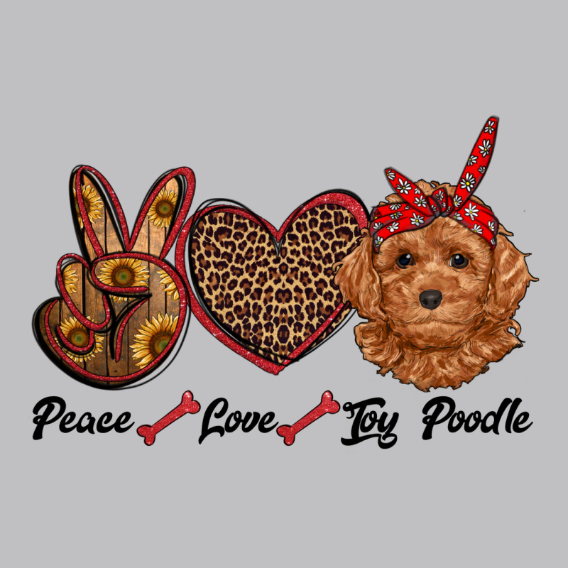 Peace Love Toy Poodle Long Sleeve Tee by RanaPortraitStore | Teevron